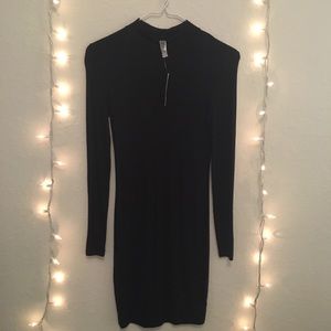 American Apparel Mock Neck Mid Length Dress